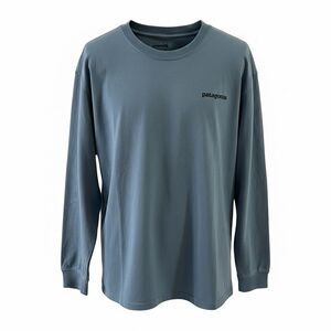 Patagonia Mens P-6 Logo Long Sleeve Responsibili-Tee T shirt - Blue Size XL NWOT